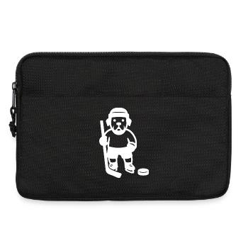 Minimalistischer Labrador Eishockey Spieler  - Laptop bag 13" - black - Front