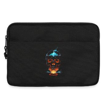 Crâne de Feu et Glace Éclatant - Laptop bag 13" - black - Front