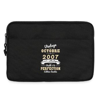 18th Birthday - Vintage - October 2007 - Laptop bag 13" - black - Front