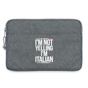 Mutiges italienisches Pride-T-Shirt mit Grafik - Laptoptasche 13" - Grau meliert - Vorne
