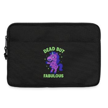 Buntes Einhorn mit Spruch - Laptoptasche 13" - Schwarz - Vorne