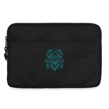 Ornement turquoise motif tribal - Sacoche pour ordinateur portable 13 pouces - noir - Devant