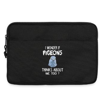 Ich frage mich, ob Tauben zu lustig über mich denken - Laptoptasche 13" - Schwarz - Vorne