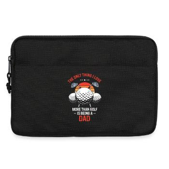 Amour du golf mais amour être papa Citation plus drôle - Sacoche pour ordinateur portable 13 pouces - noir - Devant