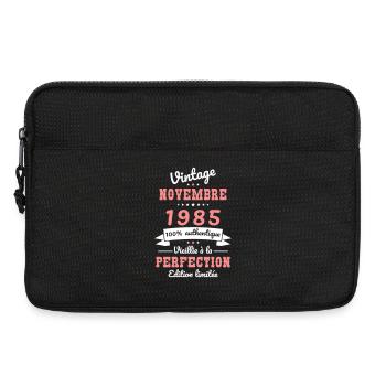 Anniversaire 40 ans - Vintage - Novembre 1985 - Sacoche pour ordinateur portable 13 pouces - noir - Devant