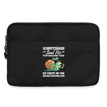 Podomètre? J’utilise le détecteur de mouvement - Sacoche pour ordinateur portable 13 pouces - noir - Devant