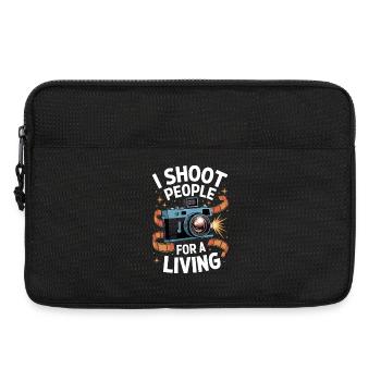Je photographie des gens pour gagner ma vie Photographe Humour Appareil photo - Sacoche pour ordinateur portable 13 pouces - noir - Devant