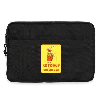 Le ketchup est mon nettoyant pour le corps – Pommes Fun - Sacoche pour ordinateur portable 13 pouces - noir - Devant