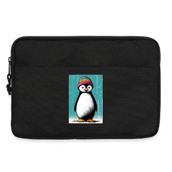 Pinguin - Laptoptasche 13" - Schwarz - Vorne