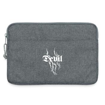 Demonic Vines Gothic Font, Devil Streetwear - Sacoche pour ordinateur portable 13 pouces - gris chiné - Devant