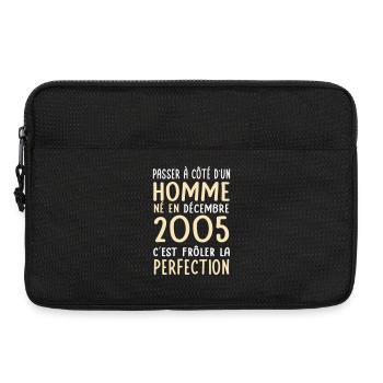 20th Birthday - Born in December 2005 - Laptop bag 13" - black - Front