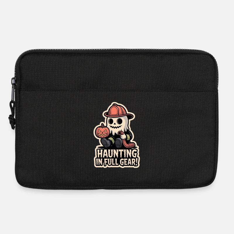 Firefighter Boo – Spooky Cute Halloween Ghost - Laptoptasche 13" - Schwarz