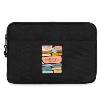 Learning phrases and affirmations for children - Laptop bag 13" - black - Front