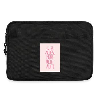 Gib alles - rosa rot - Laptoptasche 13" - Schwarz - Vorne