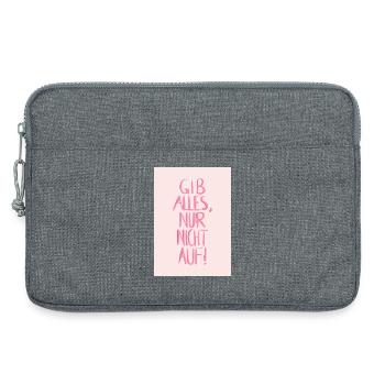 Donnez tout ce que vous pouvez - rose rouge - Sacoche pour ordinateur portable 13 pouces - gris chiné - Devant