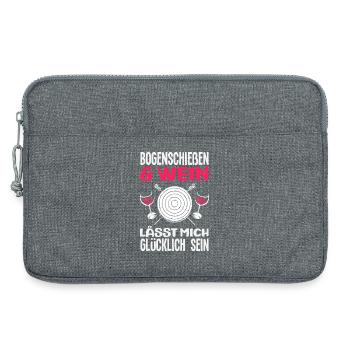 Ich gehe Bogenschießen - Laptoptasche 13" - Grau meliert - Vorne