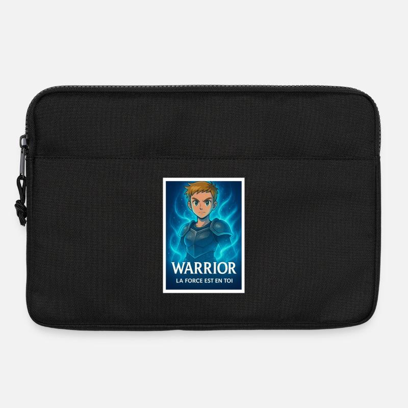 Blauer Aura-Krieger - Laptoptasche 13" - Schwarz