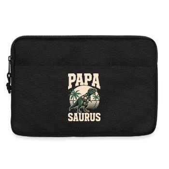 Papa Saurus Rex dinosaure Cadeau de fête des pères - Sacoche pour ordinateur portable 13 pouces - noir - Devant