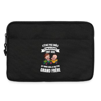 Annonce humour futur grand frère bébé - Sacoche pour ordinateur portable 13 pouces - noir - Devant