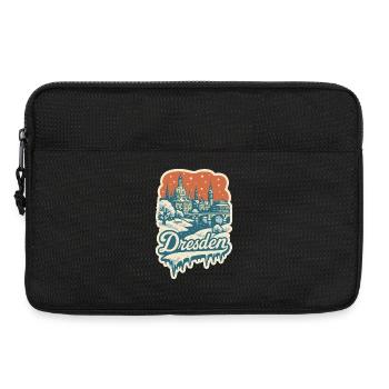 Dresde dans la magie de l’hiver enneigé - Sacoche pour ordinateur portable 13 pouces - noir - Devant