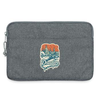 Dresde dans la magie de l’hiver enneigé - Sacoche pour ordinateur portable 13 pouces - gris chiné - Devant