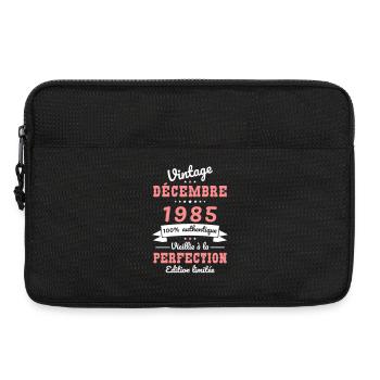 Anniversaire 40 ans - Vintage - Décembre 1985 - Sacoche pour ordinateur portable 13 pouces - noir - Devant