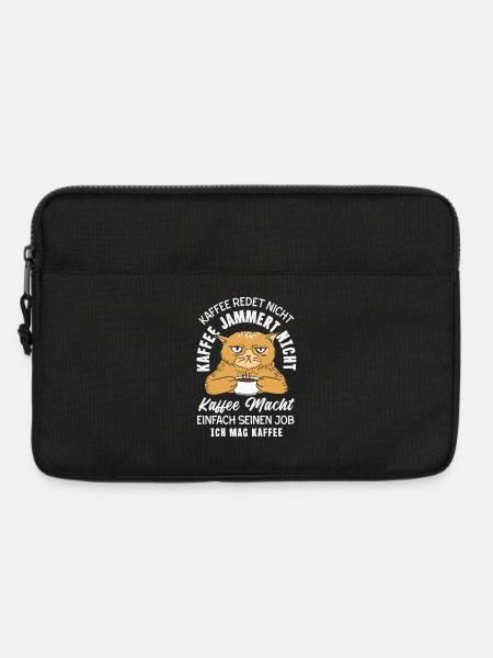 Kaffee redet nicht – ich mag Kaffee - Laptoptasche 13" - Schwarz
