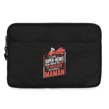 Maman Super-Héros sans Masque - Sacoche pour ordinateur portable 13 pouces - noir - Devant