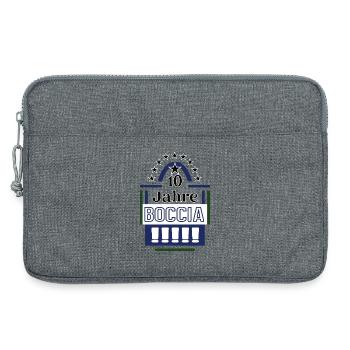 10 ans de la boccia, jubilé du joueur de boccia - Sacoche pour ordinateur portable 13 pouces - gris chiné - Devant