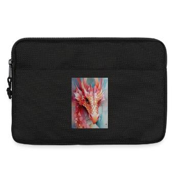 Rosa Mosaik Aquarell Drache - Laptoptasche 13" - Schwarz - Vorne