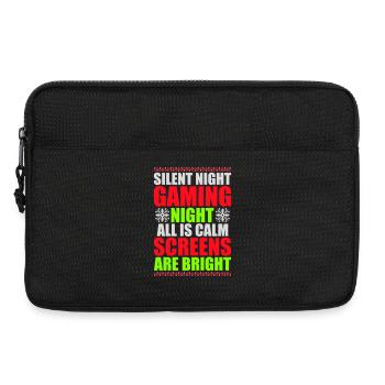 Silent Night Gaming Night All Calm Screens Bright - Laptoptasche 13" - Schwarz - Vorne