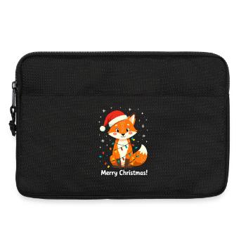 Fox Christmas Merry Christmas Cute Funny - Laptop bag 13" - black - Front