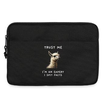 Funny Llama "I Spit Facts" Expert Saying - Laptop bag 13" - black - Front