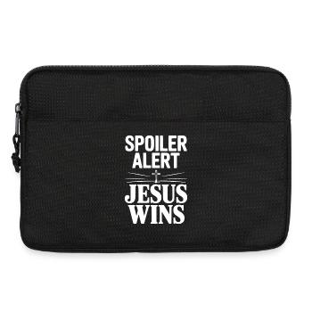 Spoilerwarnung: Jesus gewinnt! - Laptoptasche 13" - Schwarz - Vorne