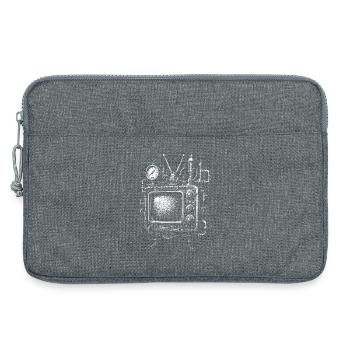Moteur de télévision steampunk - Sacoche pour ordinateur portable 13 pouces - gris chiné - Devant