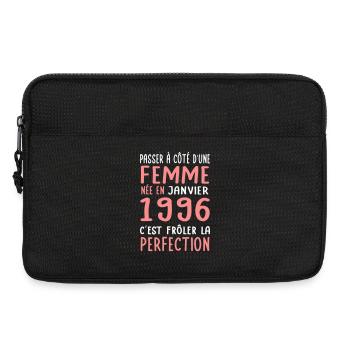 30th Birthday - Born in January 1996 - Laptop bag 13" - black - Front