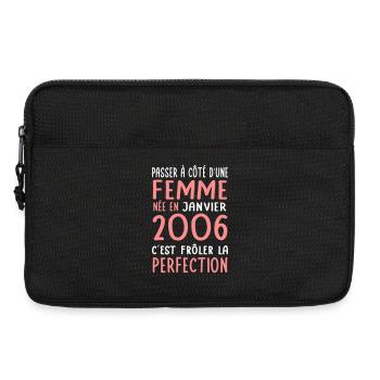 20th Birthday - Born in January 2006 - Laptop bag 13" - black - Front