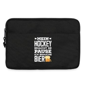 Cadeau drôle de joueur de hockey - Sacoche pour ordinateur portable 13 pouces - noir - Devant