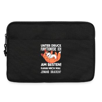 Unter Druck funktioniere ich am besten - Laptoptasche 13" - Schwarz - Vorne