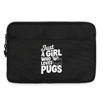 Nur ein Mädchen, das Möpse liebt - Laptoptasche 13" - Schwarz - Vorne