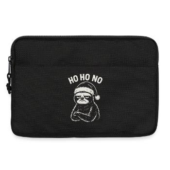 Faultier mit Santa Hut – Ho Ho No - Laptoptasche 13" - Schwarz - Vorne