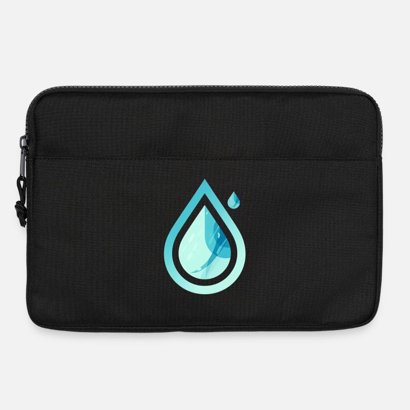Pure Drop – Modernes Wasser - Laptoptasche 13" - Schwarz