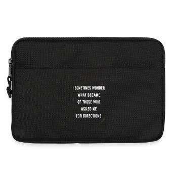Asking for directions - Laptop bag 13" - black - Front