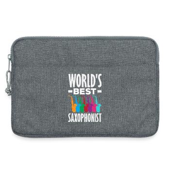 Saxofon - Laptoptasche 13" - Grau meliert - Vorne
