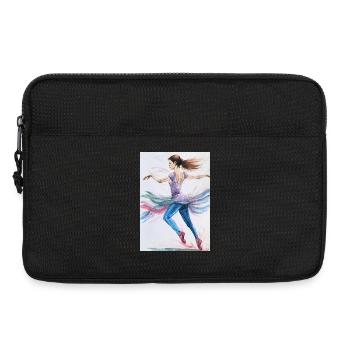 Danseuse tourbillonnante en pastels - Sacoche pour ordinateur portable 13 pouces - noir - Devant
