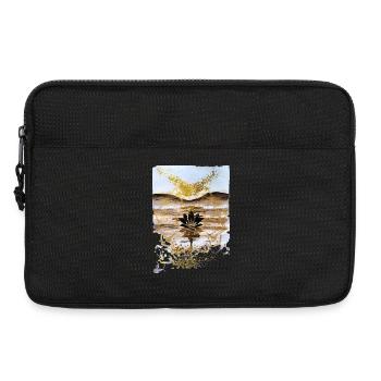 Lotus d’or sur le crépuscule du désert - Sacoche pour ordinateur portable 13 pouces - noir - Devant