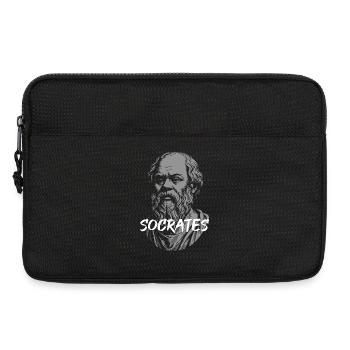 Socrates Ancient Philosopher Portrait - Laptop bag 13" - black - Front