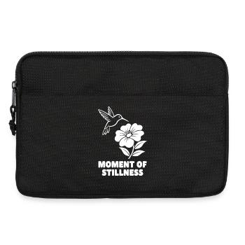 Moment de silence Colibri et Fleur - Sacoche pour ordinateur portable 13 pouces - noir - Devant