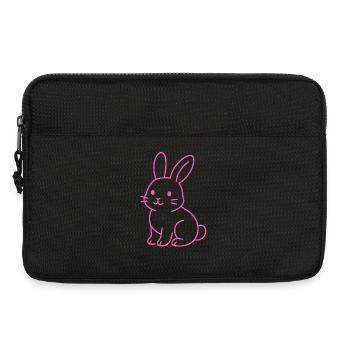 Lapin néon - Sacoche pour ordinateur portable 13 pouces - noir - Devant