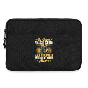 Gabelstapler Staplerfahrer - Laptoptasche 13" - Schwarz - Vorne